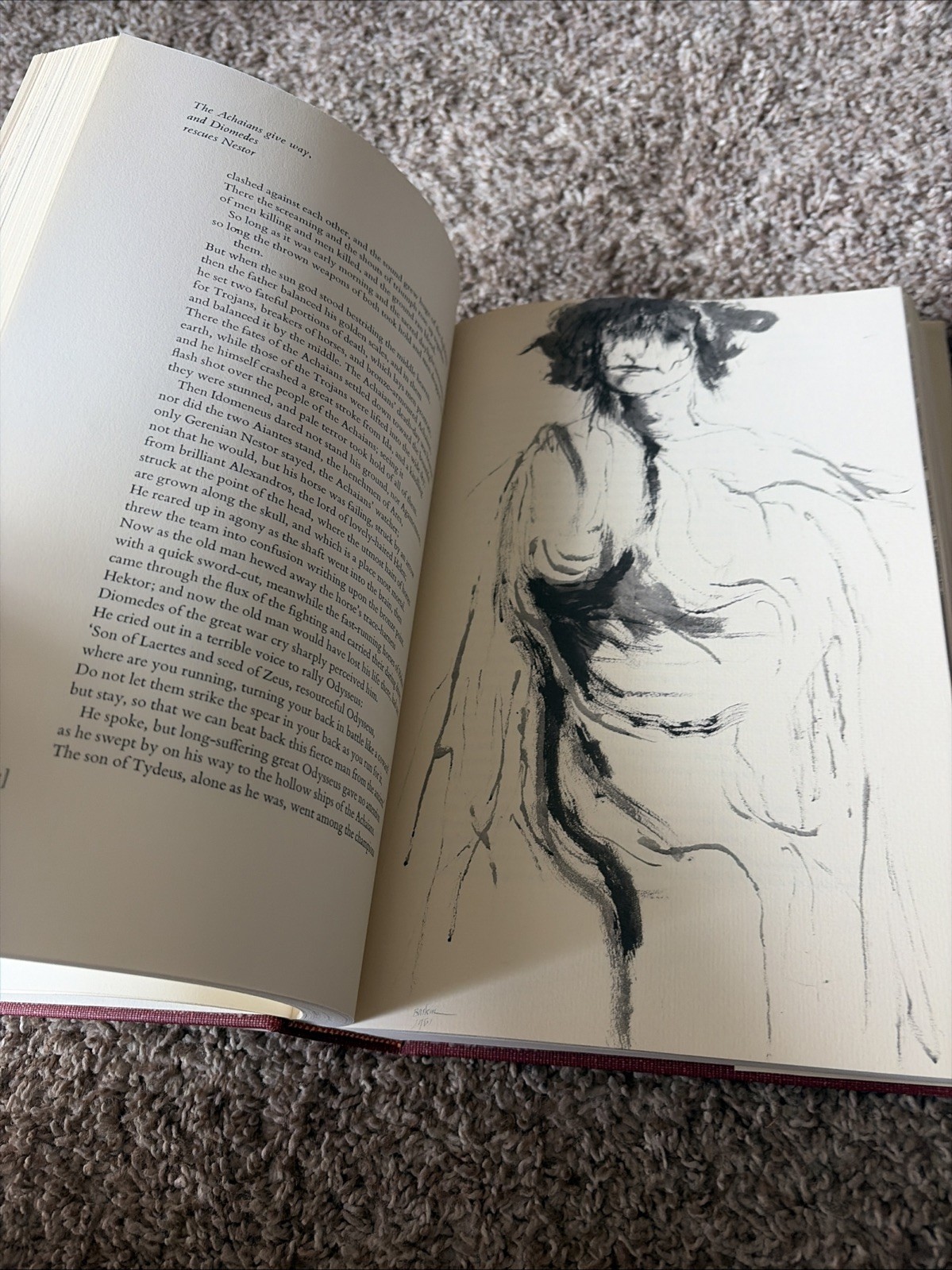The Iliad of Homer 1962 By Richmond Lattimore Drawings By Leonard Baskin