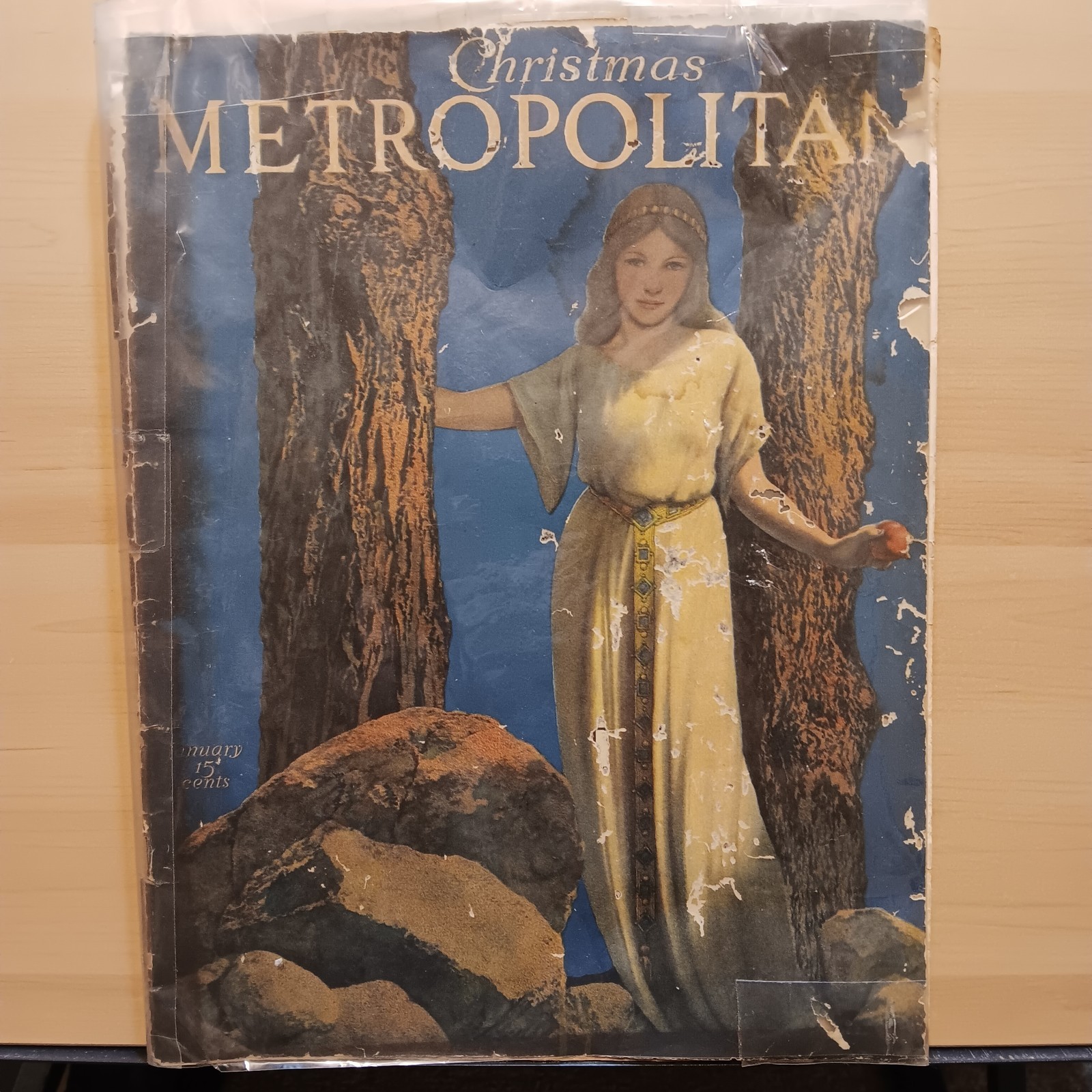 January 1917 Christmas Metropolitan Magazine With Maxfield Parrish Cover ROUGH