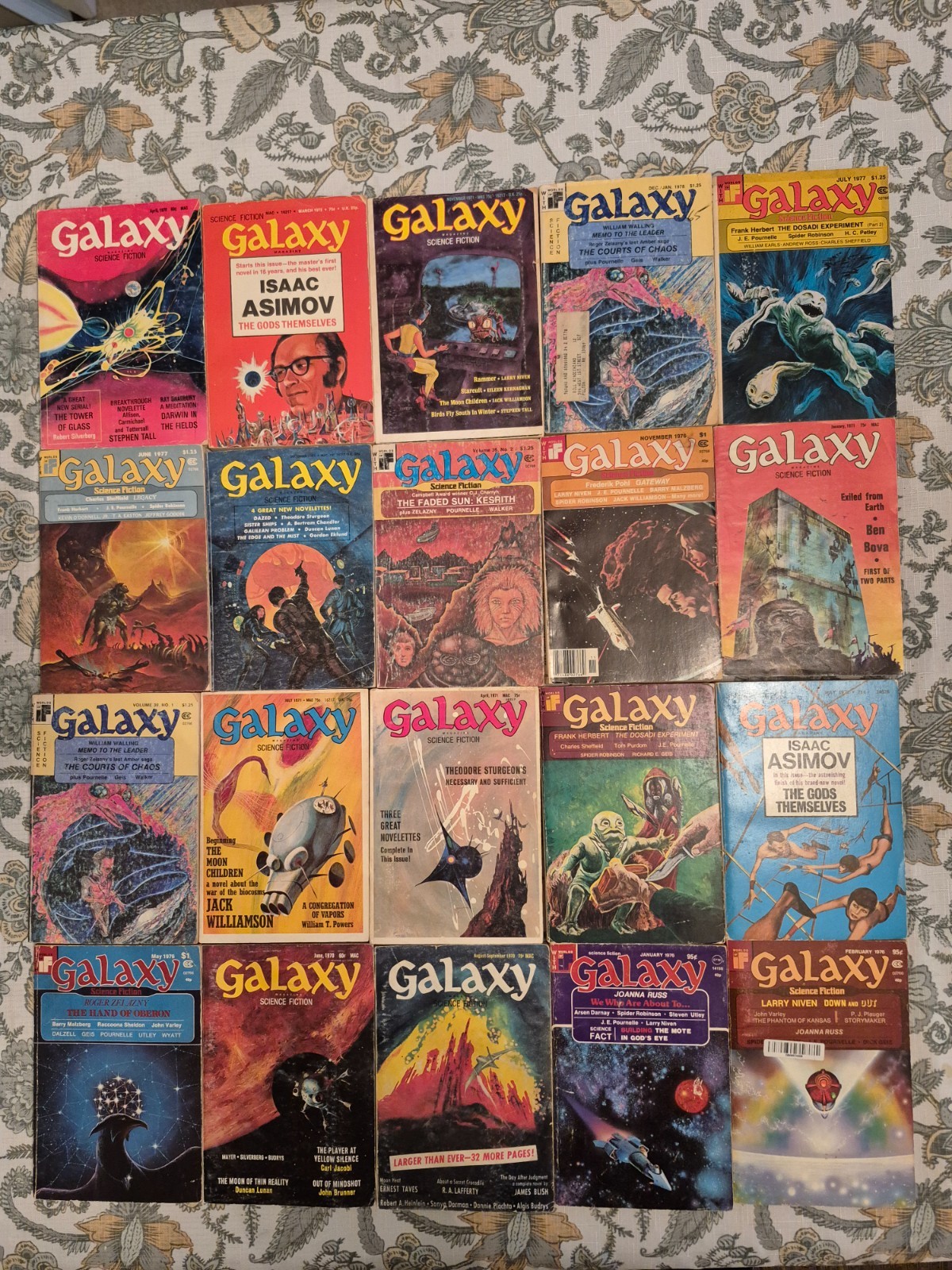 Galaxy Science Fiction Magazine LOT of 20 Issues 1970’s Sci-Fi