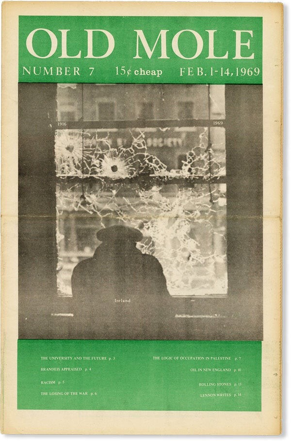 OLD MOLE NO.7 (FEBRUARY 1-14,1969)-CAMBRIDGE,MA UNDERGROUND NEWSPAPER-VERY GOOD+