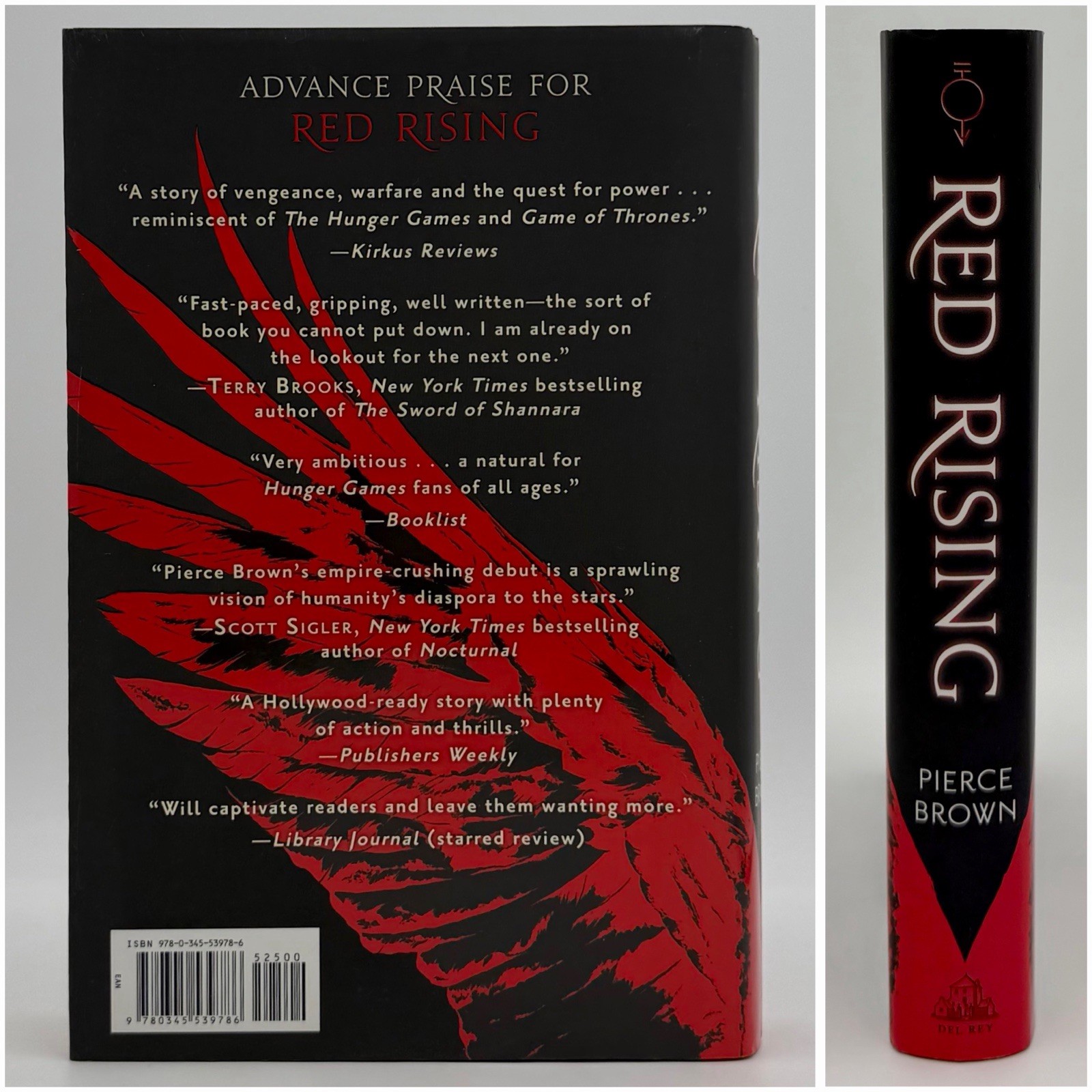 Red Rising – Pierce Brown (TRUE 1st edition 1st print HC) Del Rey, 2014