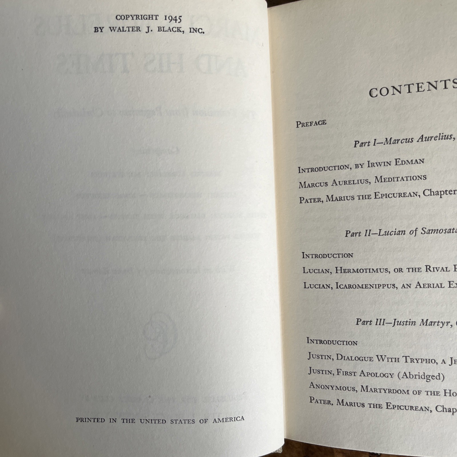 Marcus Aurelius Meditations & The Iliad of Homer – Classics Club Lot Hardcover