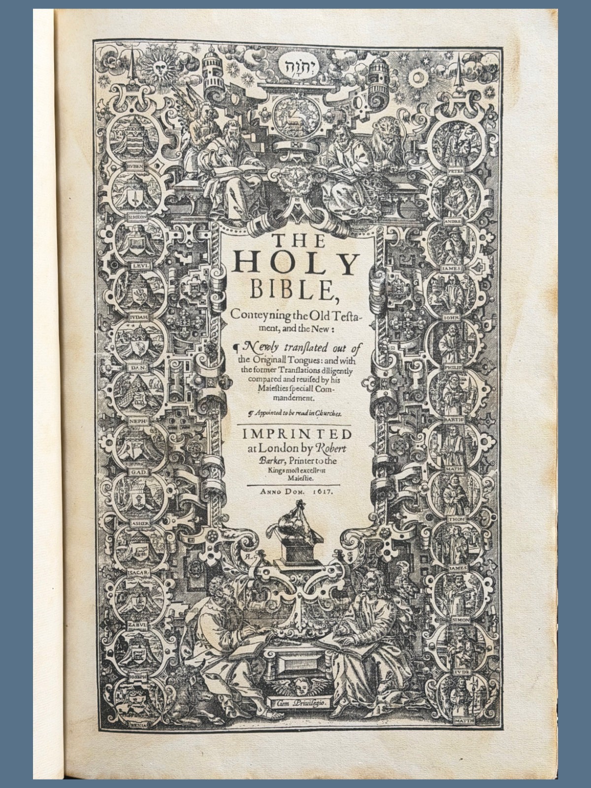 1617 Pulpit Folio 59-Line King James Bible – Complete Text with Genealogies
