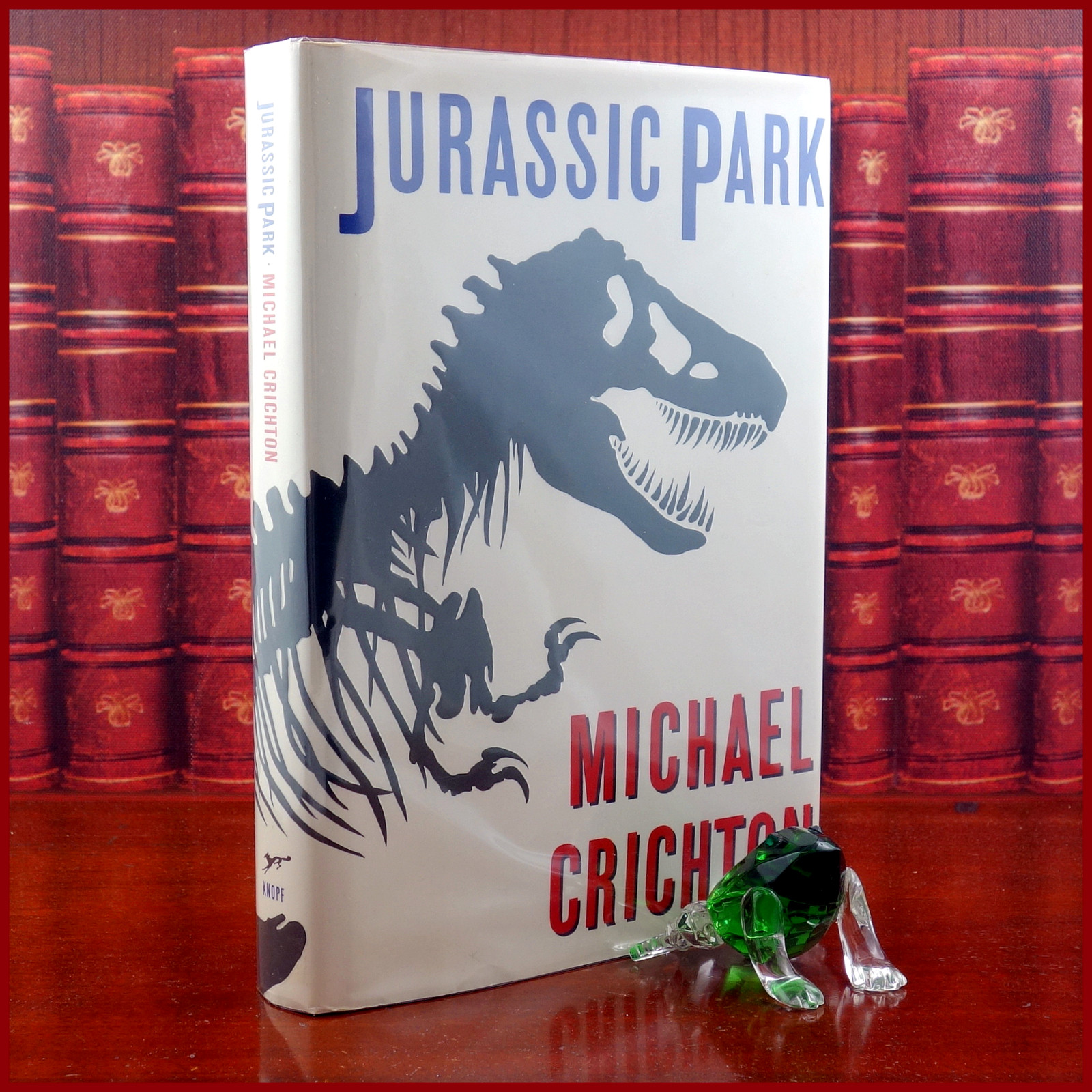 JURASSIC PARK, Crichton, 1ST EDITION & PRINTING, Knopf, 1990, SIGNED