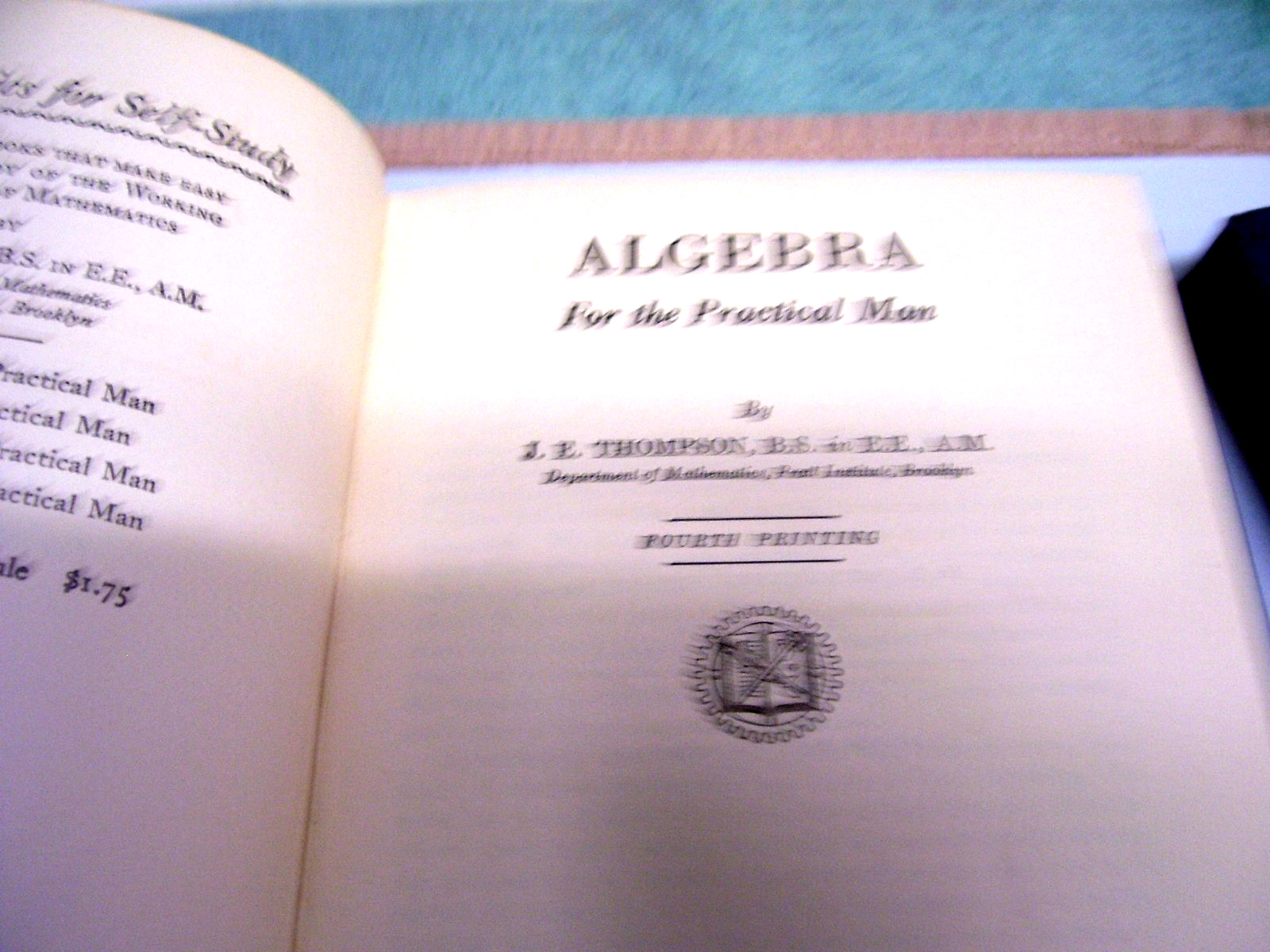 Set 4 Mathematics for Self Study by JE Thompson 1931 Printed USA Blue Cloth READ