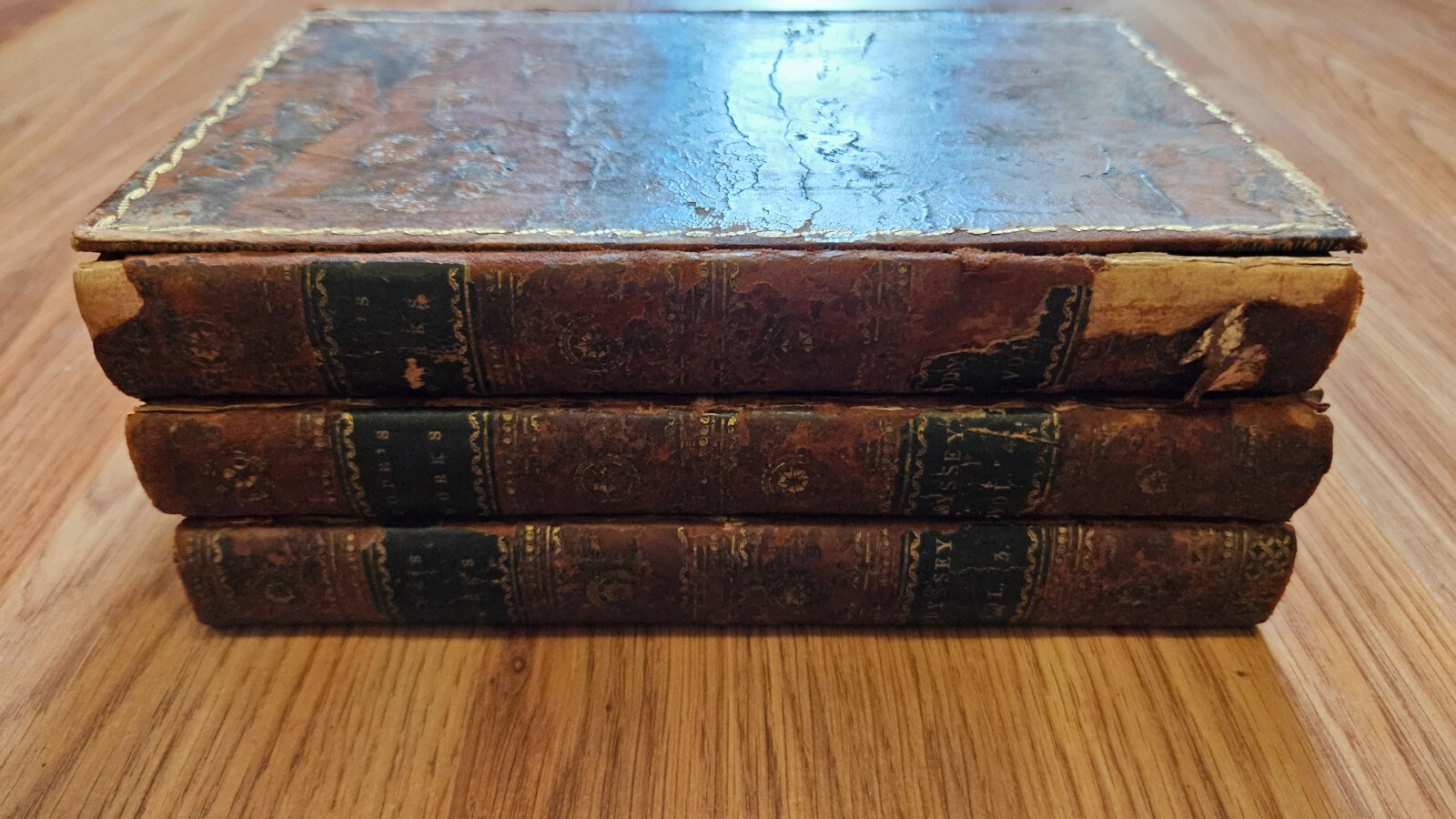 Odyssey of Homer Charles Rivington 1760 Alexander Pope INCOMPLETE 3 of 5 VOLUMES