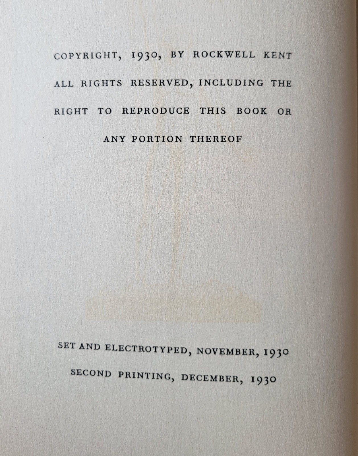 N by E, by Rockwell Kent HCDJ 1930 1st Edition, 2nd Printing