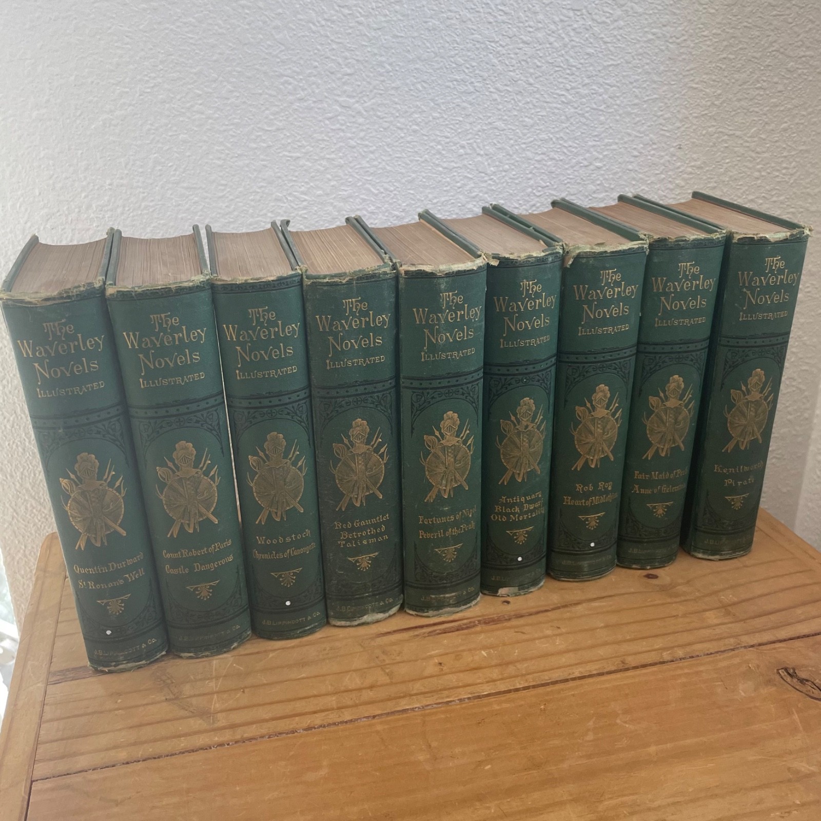 1874 9 Volume Set THE WAVERLY NOVELS Sir Walter Scott BEAUTIFULLY ILLUSTRATED