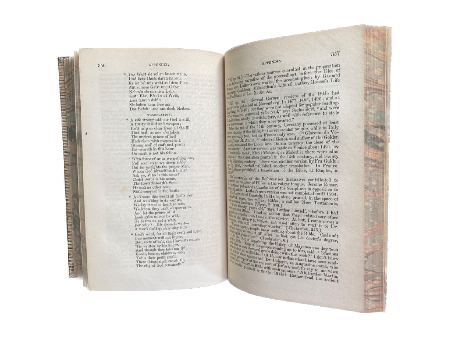 LUTHER AUTOBIOGRAPHY 1846 FINE BINDING HB Lutheran Protestant HAZLITT Edinburgh