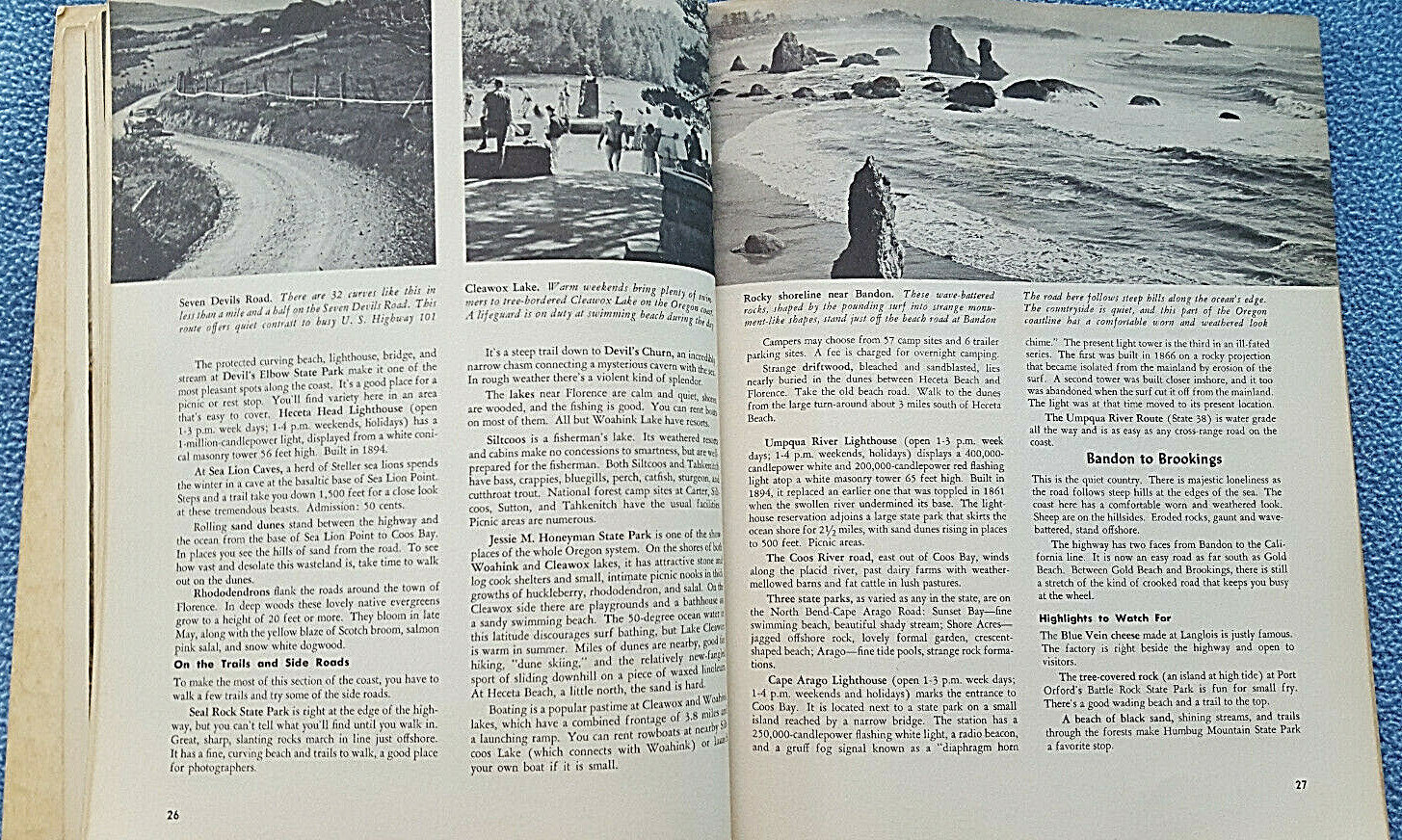 Sunset DISCOVERY TRIPS IN OREGON 1956 1st Printing travel maps history