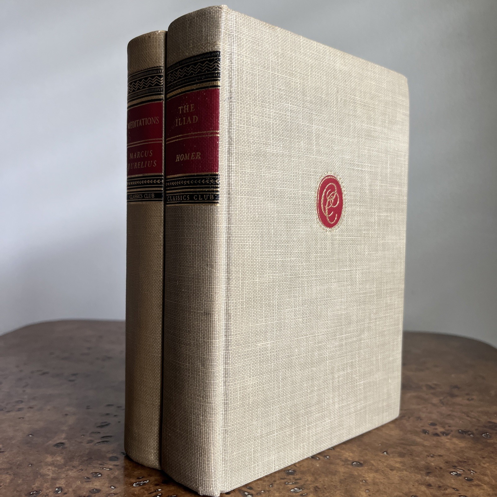 Marcus Aurelius Meditations & The Iliad of Homer – Classics Club Lot Hardcover