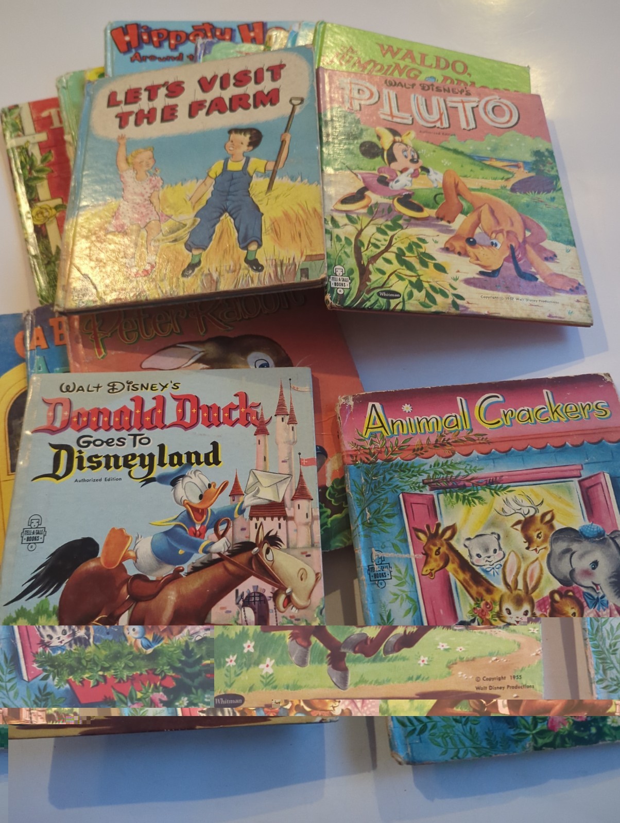 Lot Of 21 Vintage Whitman Tell-a-Tale Books For Children Reading Copies HC Vtg