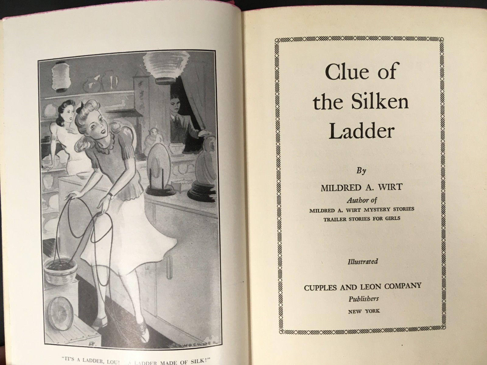VTG Penny Parker Mystery CLUE OF THE SILKEN LADDER Mildred Wirt 1941 Cupples