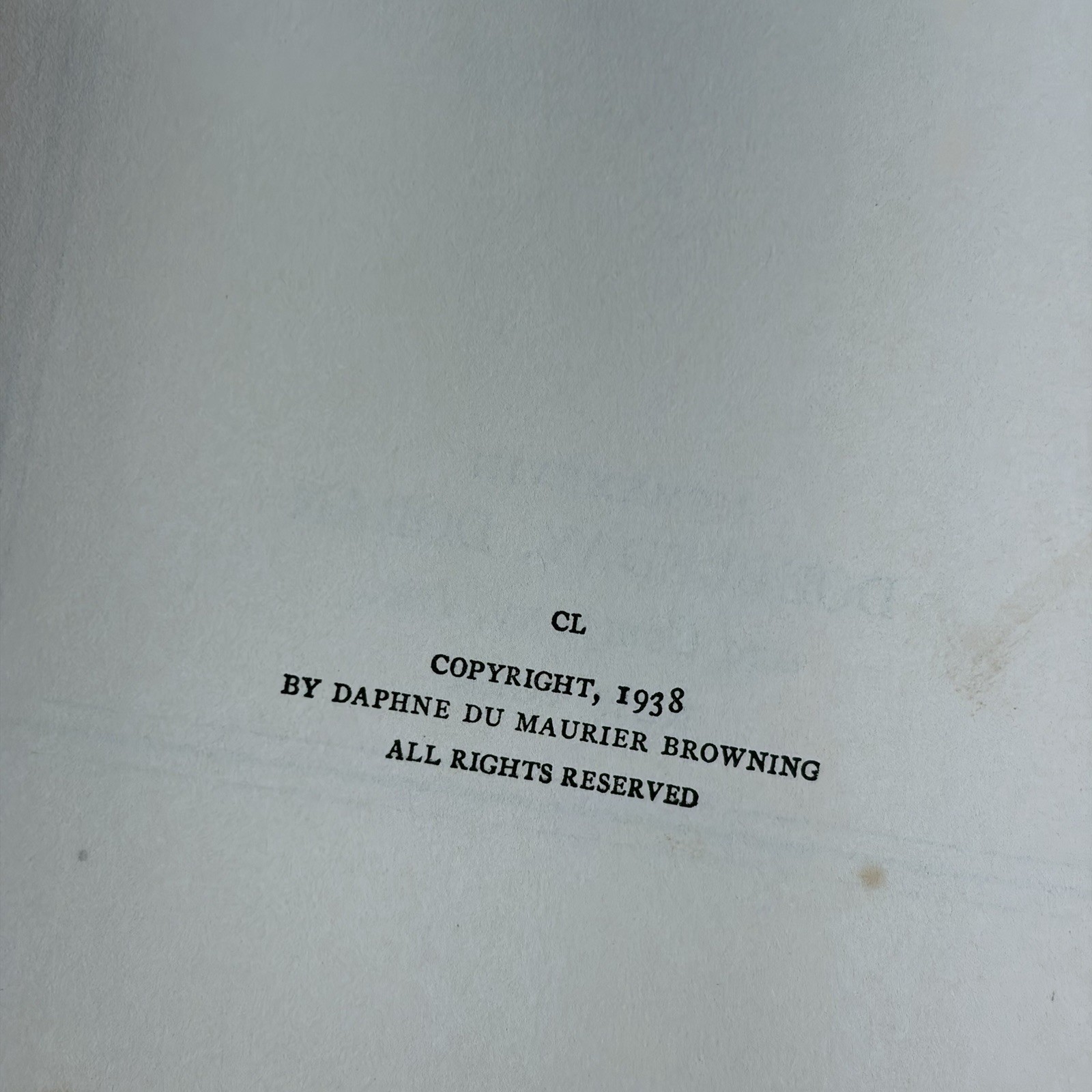 Rebecca by Daphne Du Maurier Book First American Edition 1st Printing 1938 Rare