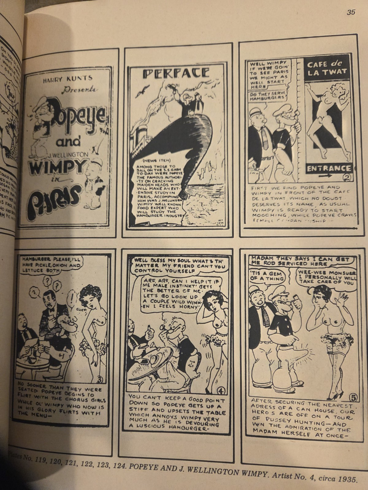 SEX IN COMICS: A HISTORY OF THE EIGHT PAGERS (4 VOLUMES) Donald Gilmore 1971