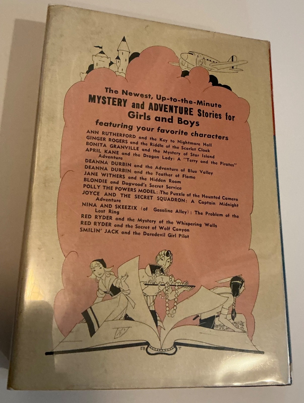 4 HC/DJ 1940 Comic Strip Books Smiling Jack, Brenda Starr, Boots, Nina & Skeezix