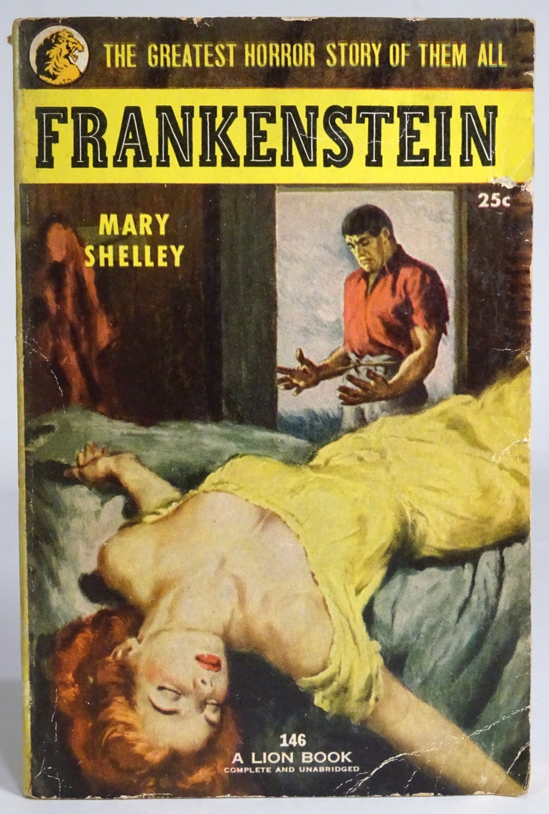 Vintage 1953 FRANKENSTEIN-Mary Shelley-1st LION Printing 146-GGA PAPERBACK-PB