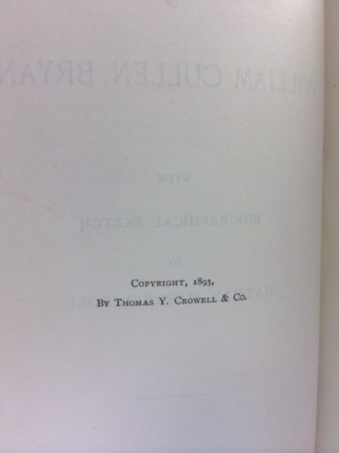 The Early Poems of William Cullen Bryant with Biographical Sketch By Nathan…