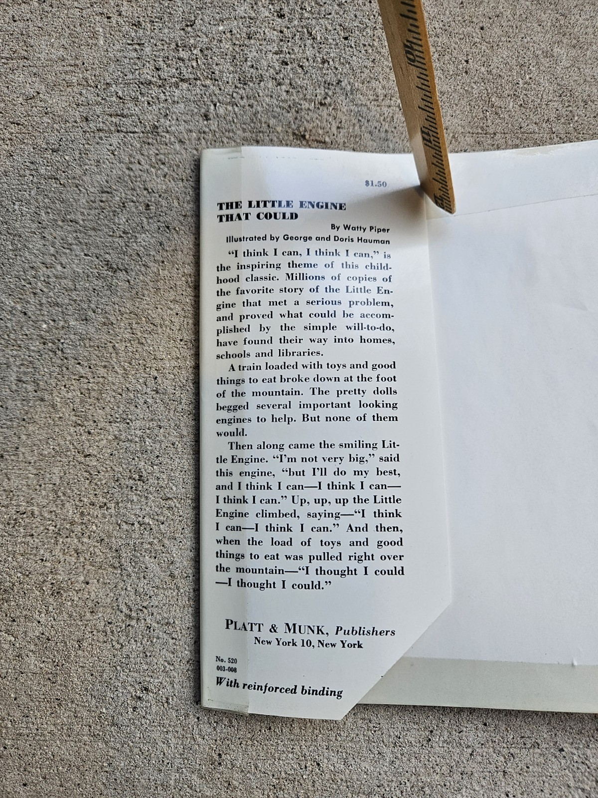 Vintage 1960’s The Little Engine That Could Slip Cover Reinforced Binding