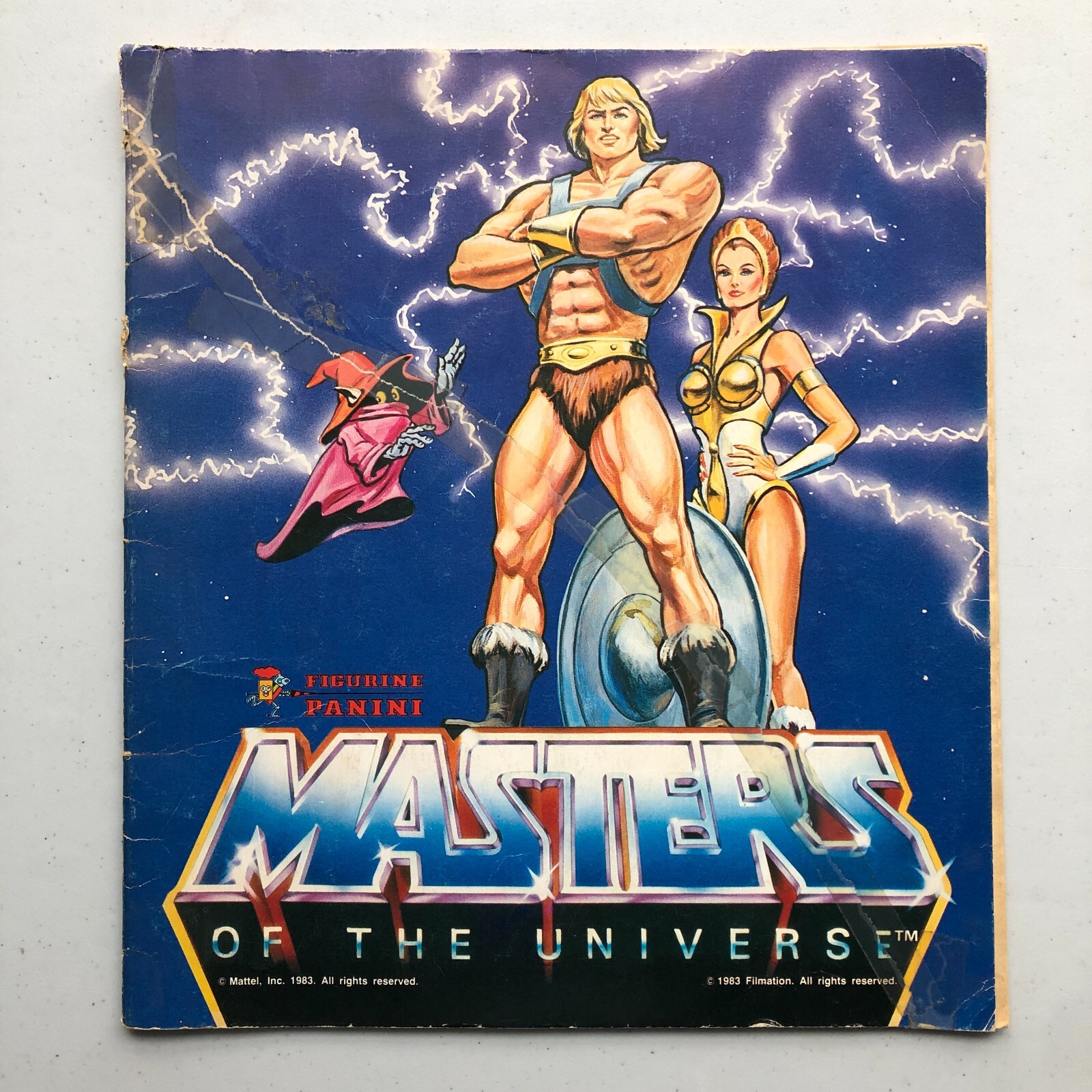 1983 Masters of the Universe He-man sticker album MOTU by Panini