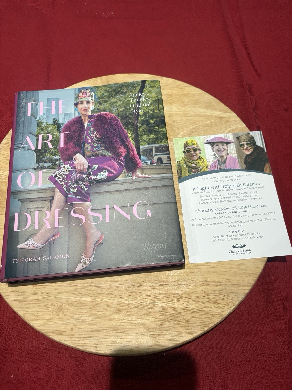 Tziporah Salamon The Art of Dressing Hardcover Rizzoli Signed & Invitation Card