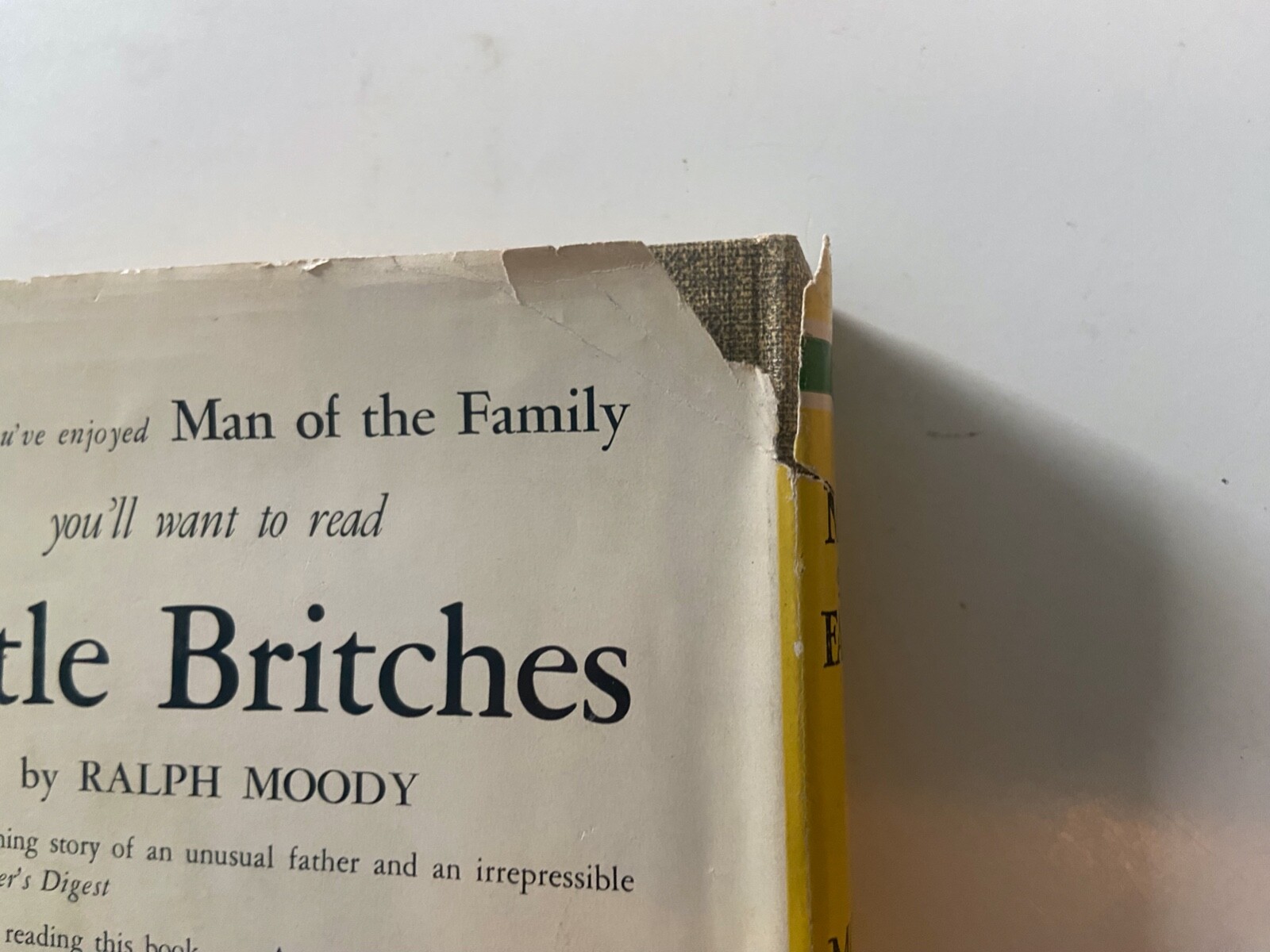 MAN OF THE FAMILY by Ralph Moody 1951 1st First Edition Hardcover w/DJ WW Norton