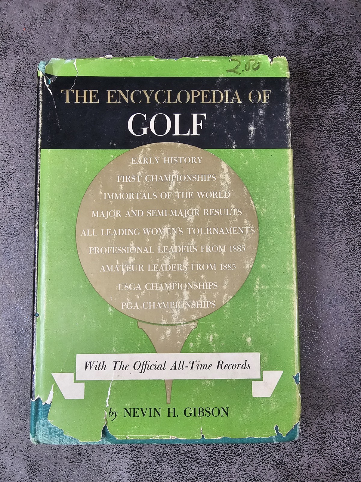 1958 Encyclopedia of Golf Nevin H Gibson A.S. Barnes HC DJ Golf History Records