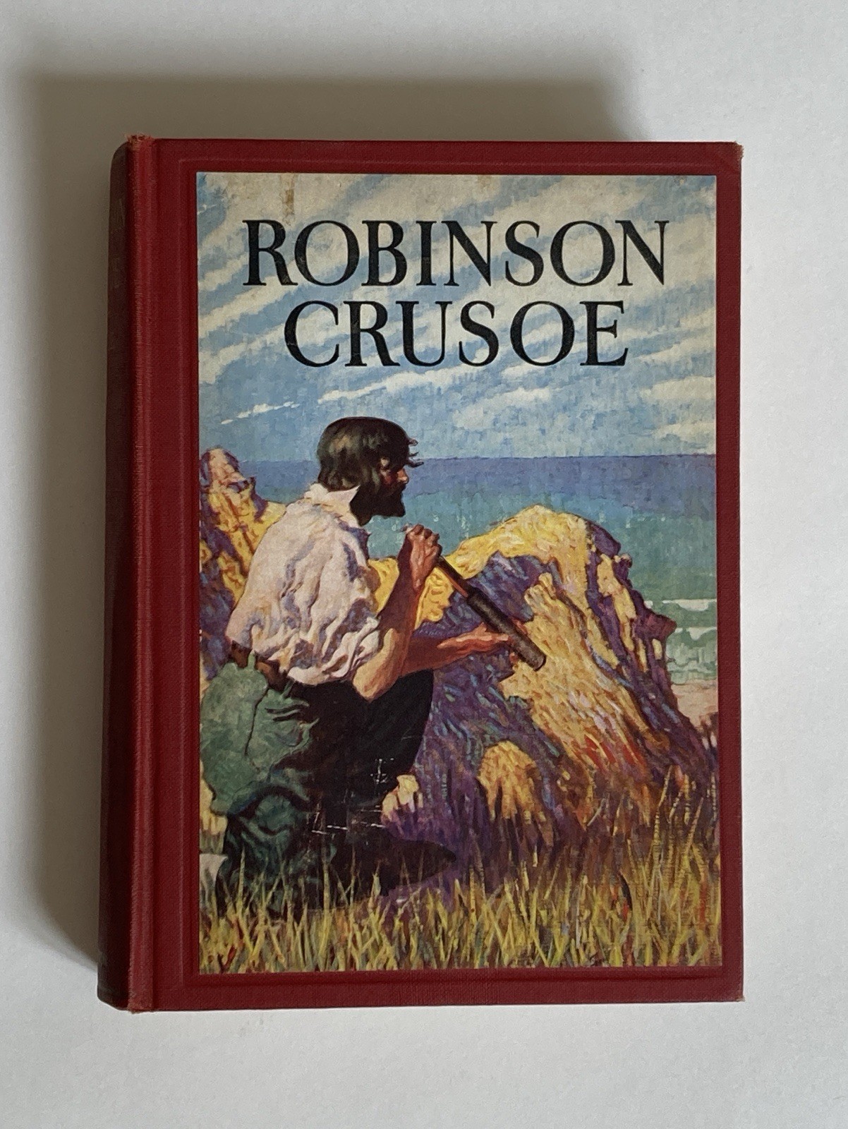 Robinson Crusoe by Daniel Defoe; 1925 Winston Hardcover, 9 Color Plates, VG+