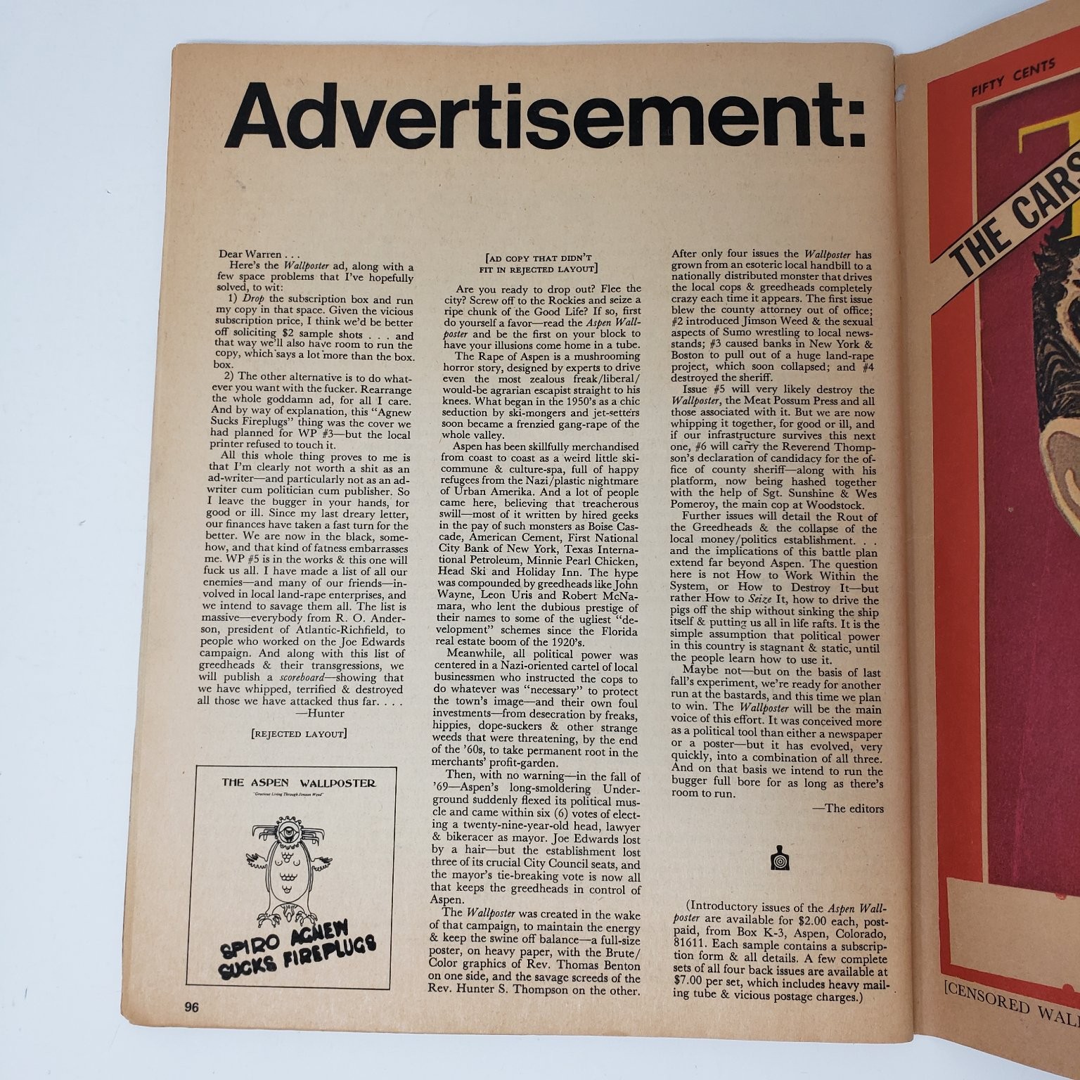 Scanlan’s SUPPRESSED ISSUE: GUERRILLA WAR IN THE USA January 1971 Magazine