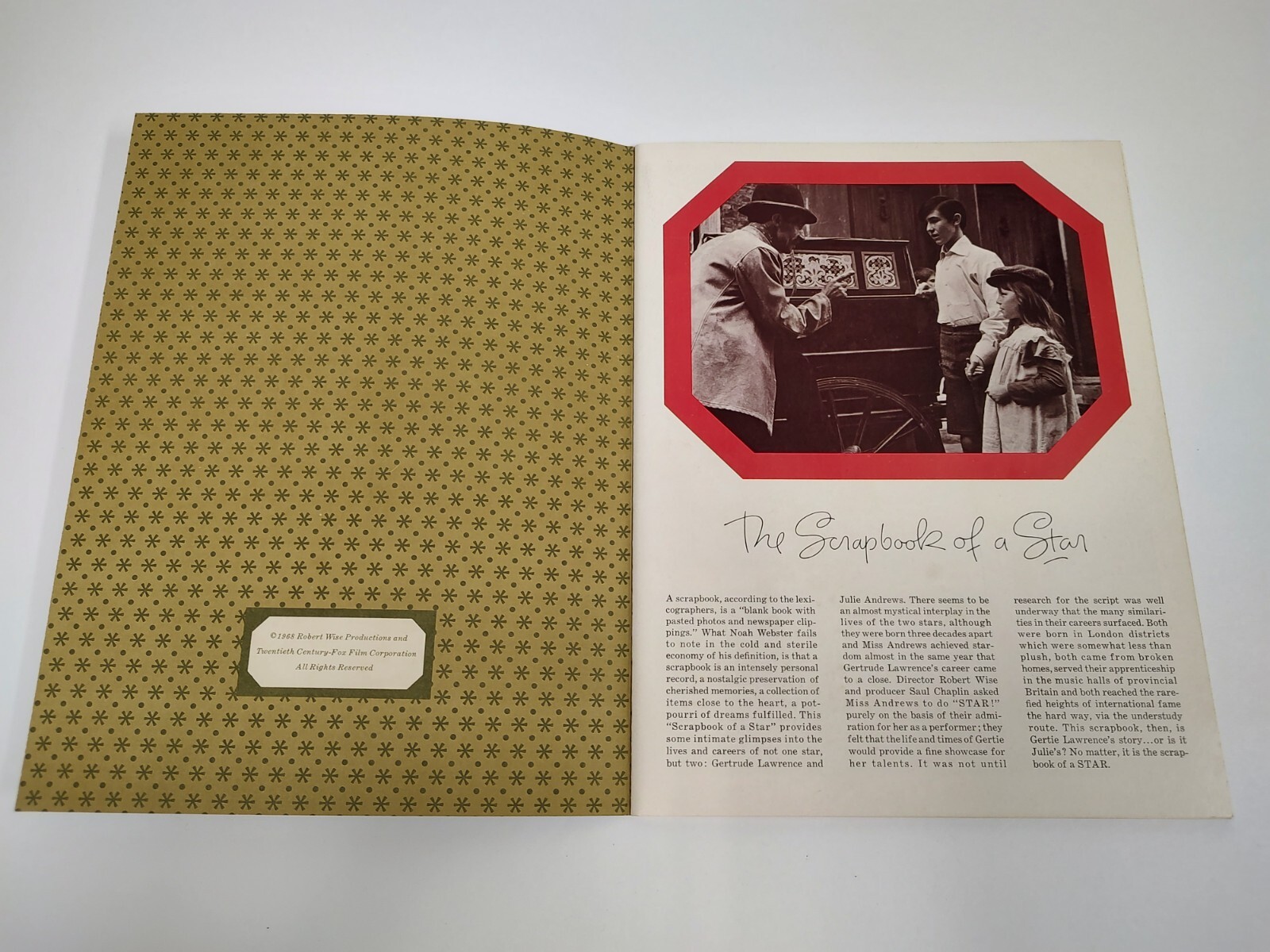 Star! Musical Souvenir Program Book 1968 Julie Andrews Vintage Pop Art