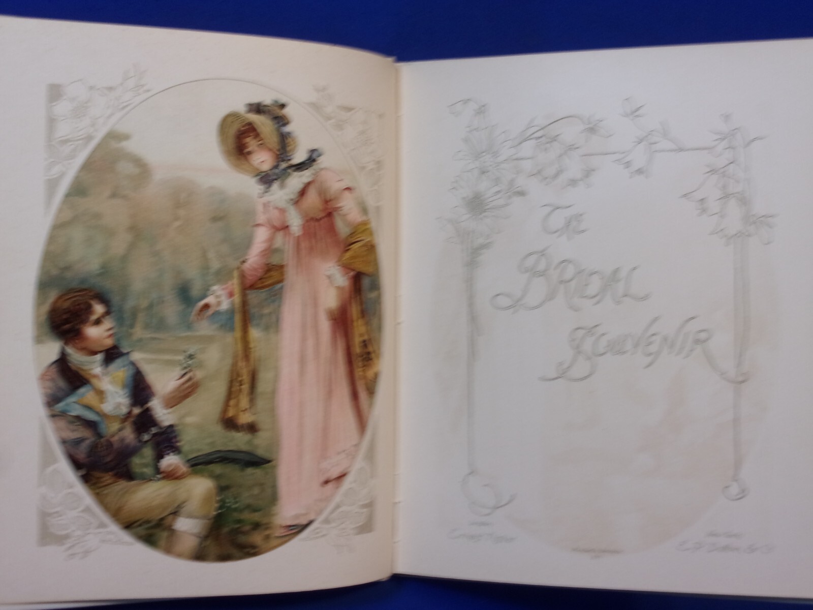 Ca. 1906 Unused Chromolithographed BRIDAL SOUVENIR, London & NY, Nister & Dutton