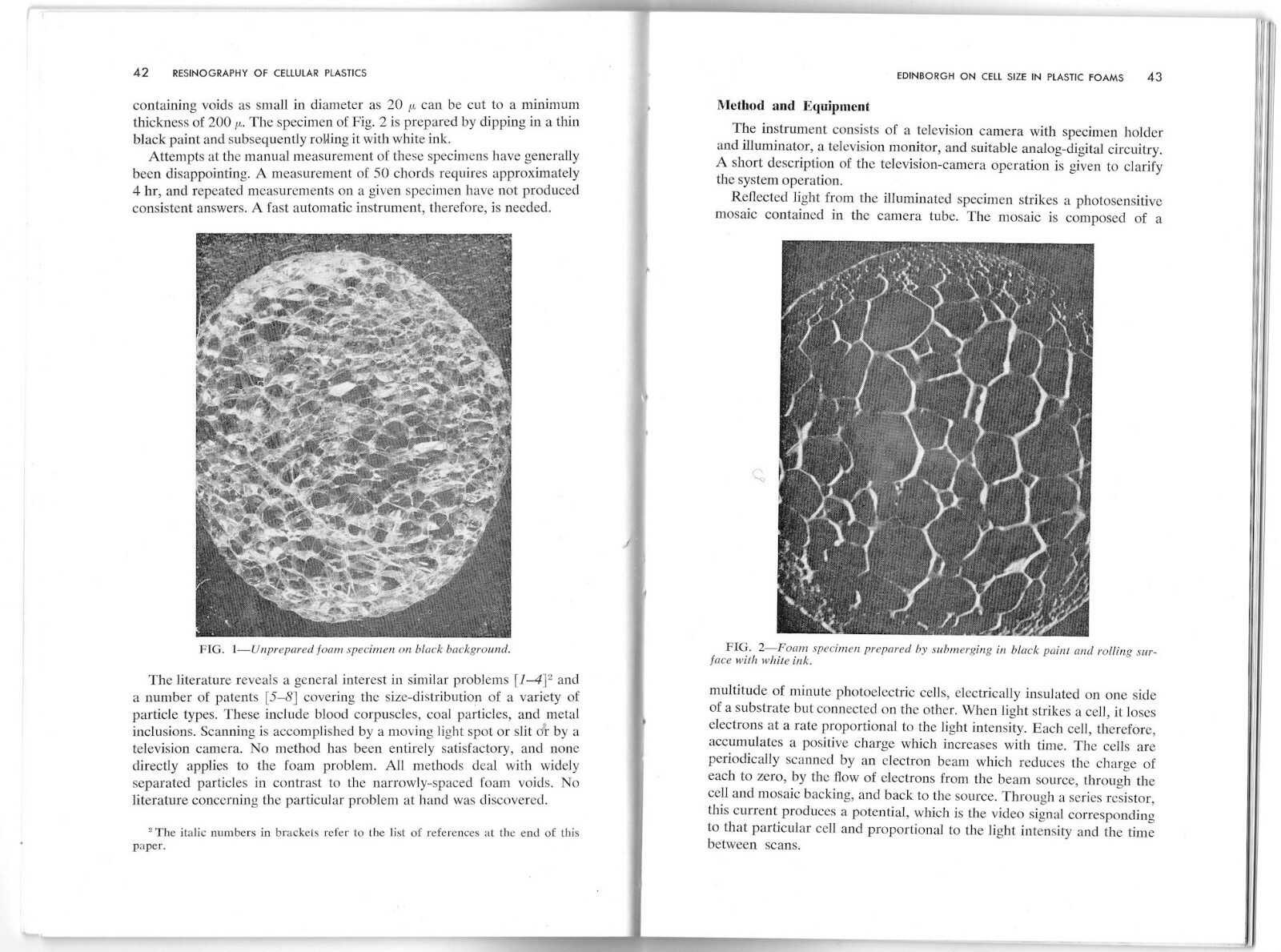 Resinography of Cellular Plastics. ASTM Special Technical Publ No. 414 – 1966