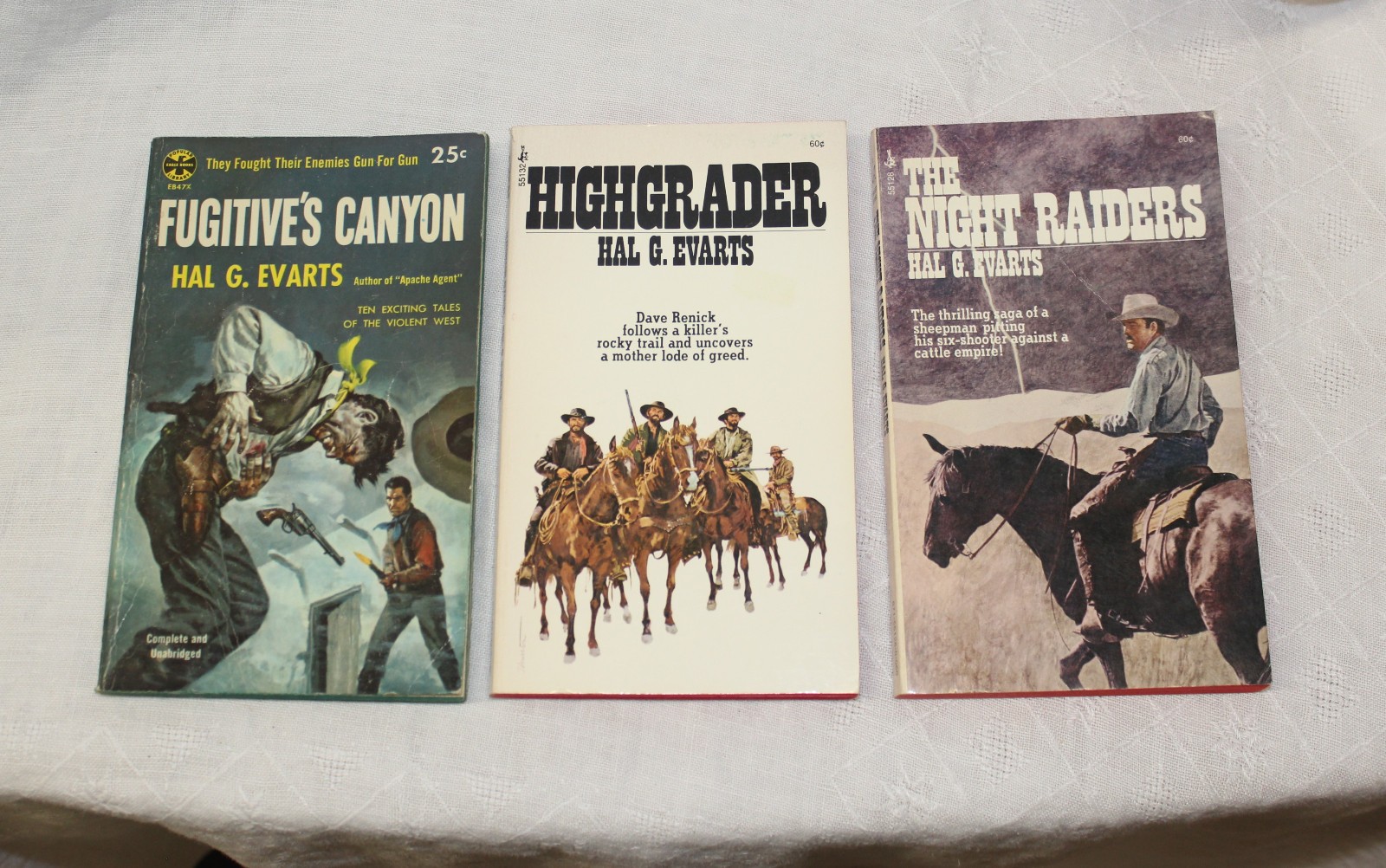 Vintage Western Paperback Books Hal G Evarts Pulp Westerns Pocket Books