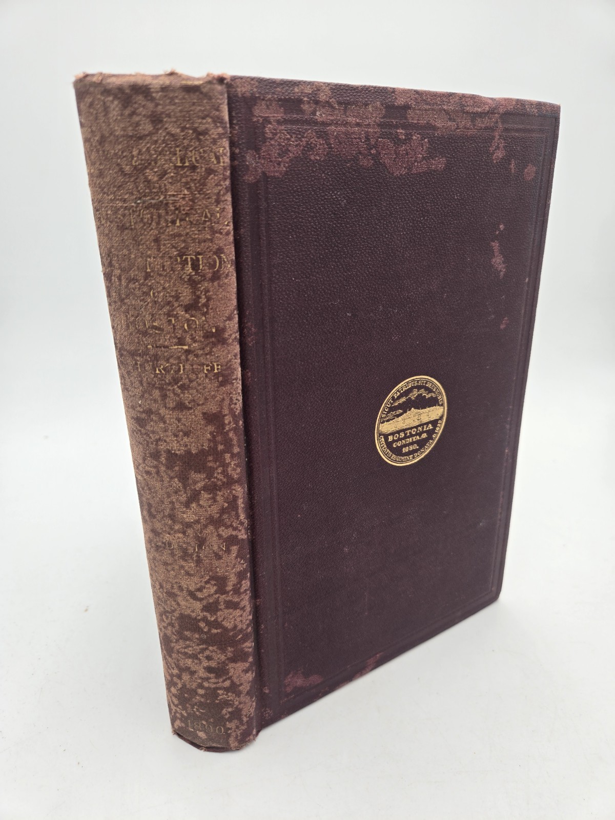 A Topographical & Historic Description of Boston Massachusetts Antique 1890 J35