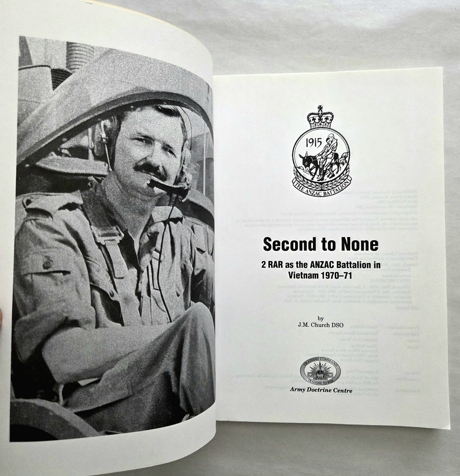 SECOND TO NONE 2 RAR as the ANZAC Battalion in Vietnam 1970-71 (1996, Softcover)