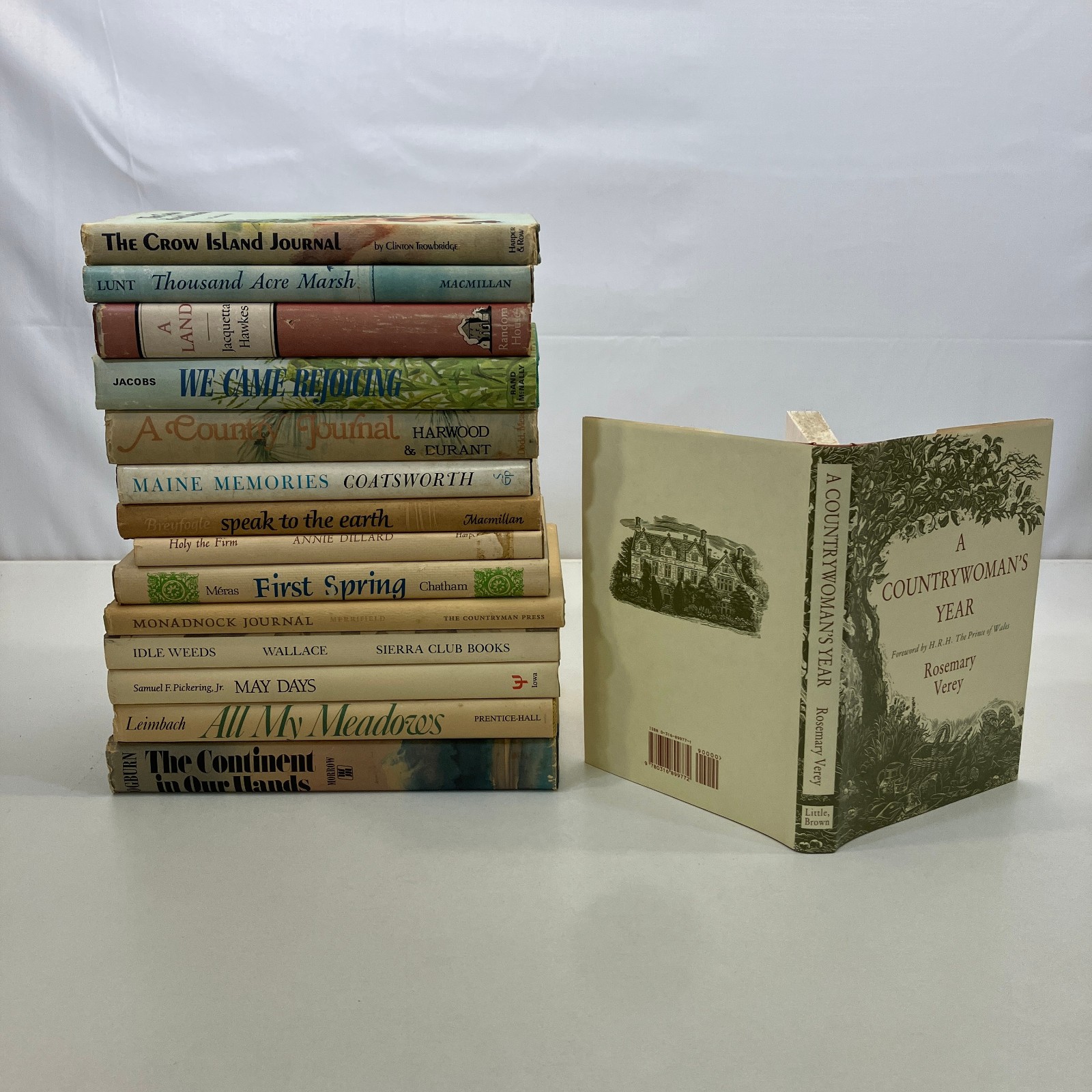 15 Vintage Nature Writing & Memoirs HCDJ Misc Authors & Publishers Book Lot GOOD