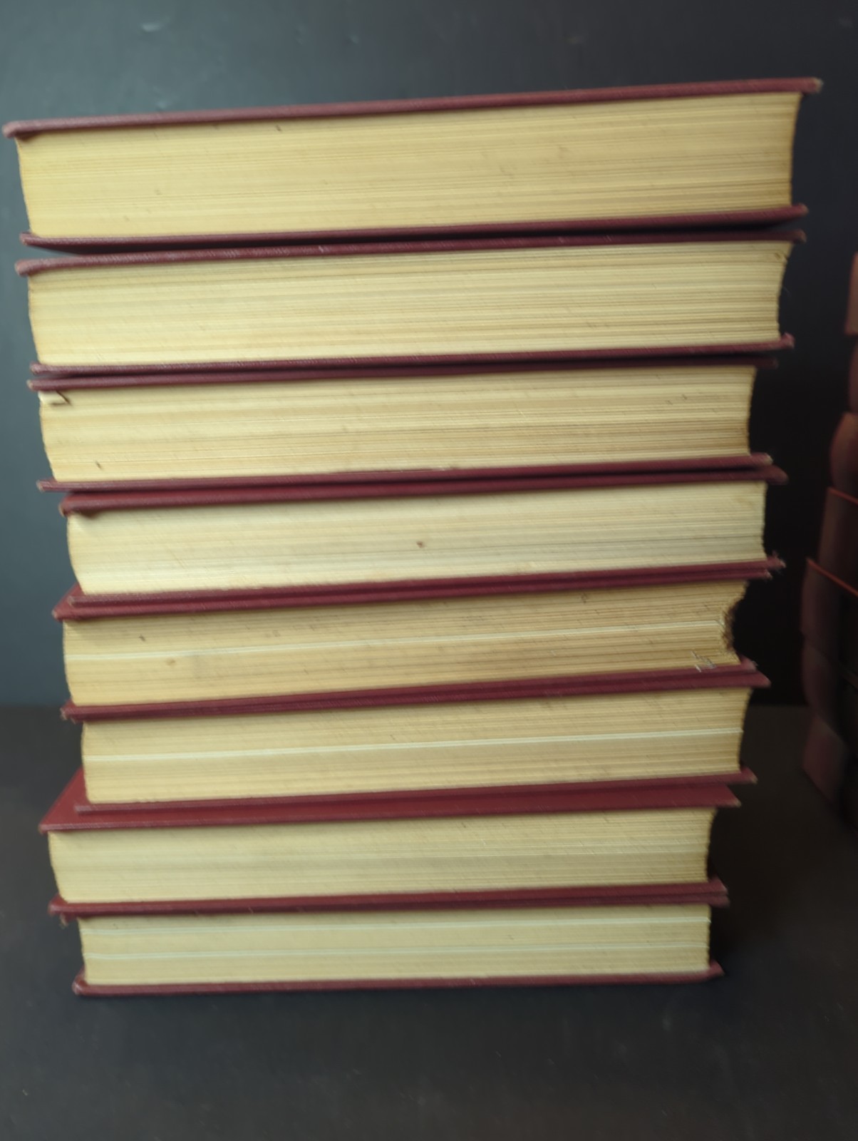 The American International Encyclopedia Set of 16 Encyclopedias 1954 Red Gold