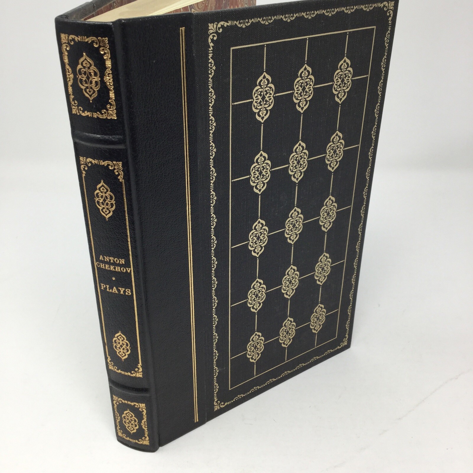 Anton Chekhov Greatest Plays Book Franklin Library Quarter Leather Bound 1979