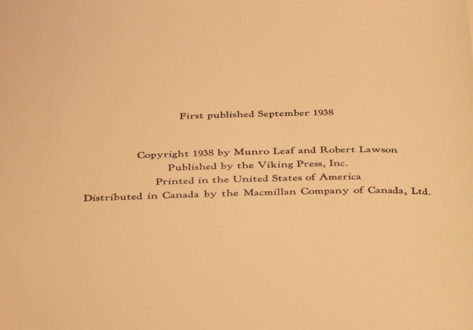 Munro Leaf, Robert Lawson WEE GILLIS 1938 1st ED w/DJ NICE! Caldecott