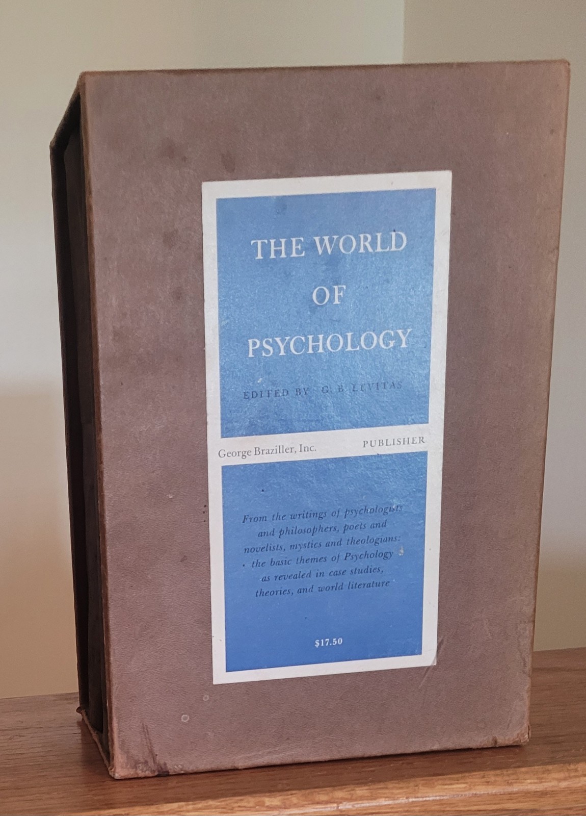 The World Of Psychology 1st Printing G.B. Levitas 1963 Hardcover Boxed Set
