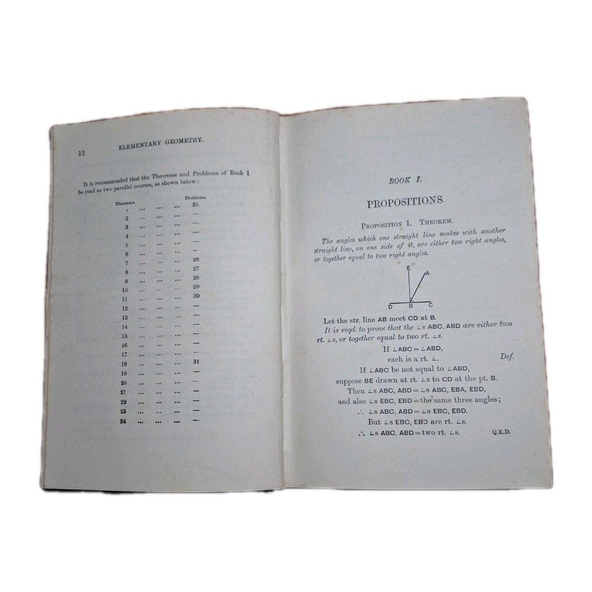 Vintage 1912 Elementary Geometry London G. Bell and Sons Book Hardcover