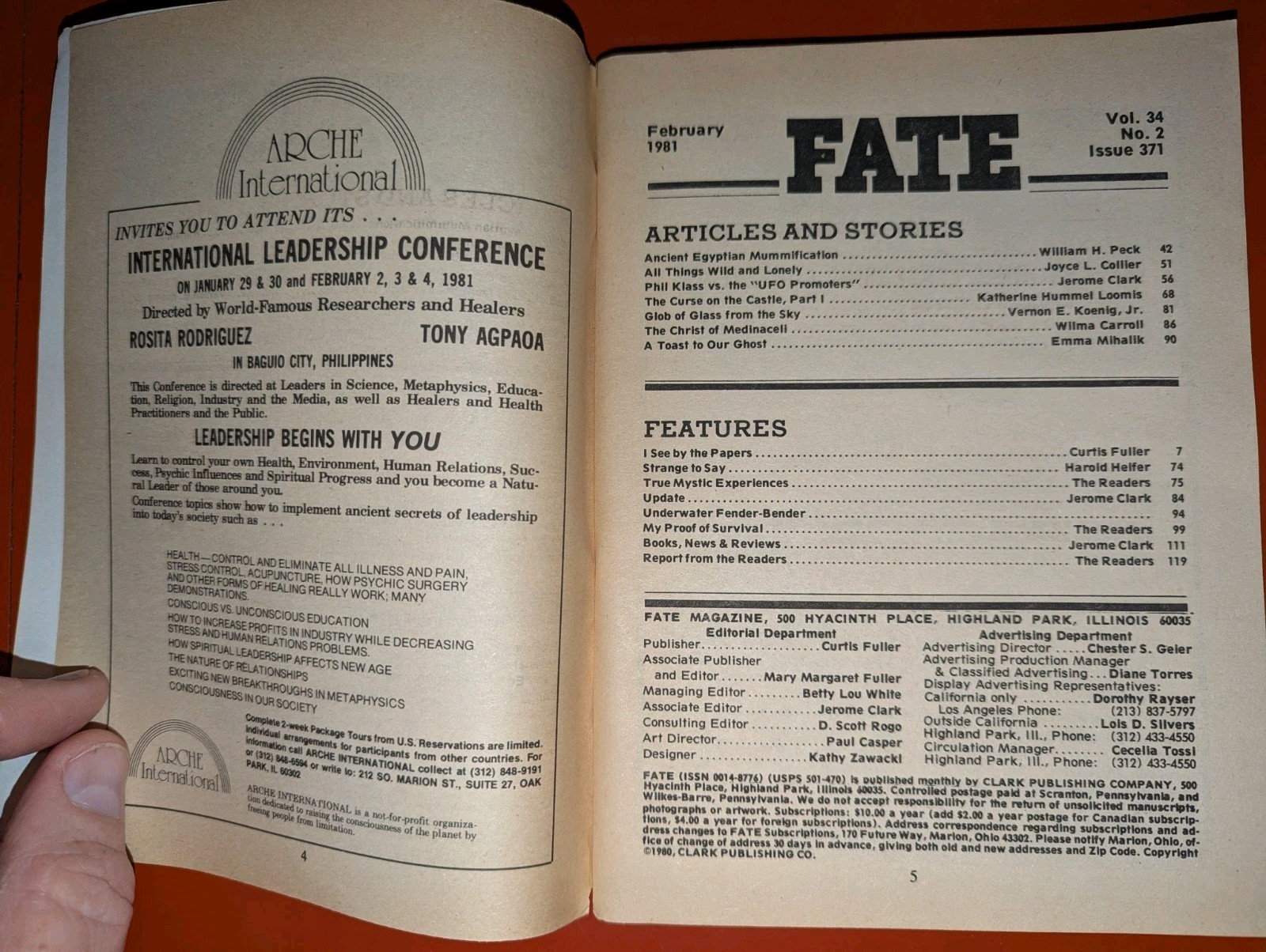 1981 Fate Magazine/Digest Lot of 9 Science Fiction Unexplained