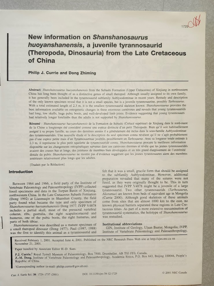 Philip J. Currie & Others Cretaceous Dinosaur Fossil +MORE Reprint Collection !!