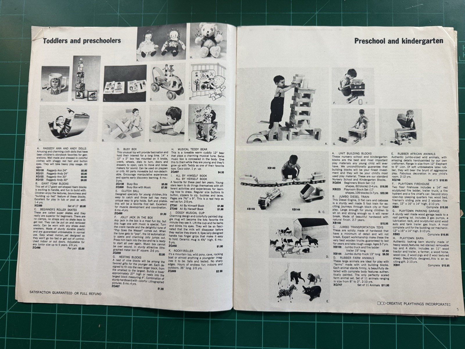 1963 Creative Playthings Toy Catalog – Toys, Games, Science, Novelty 32 Pages