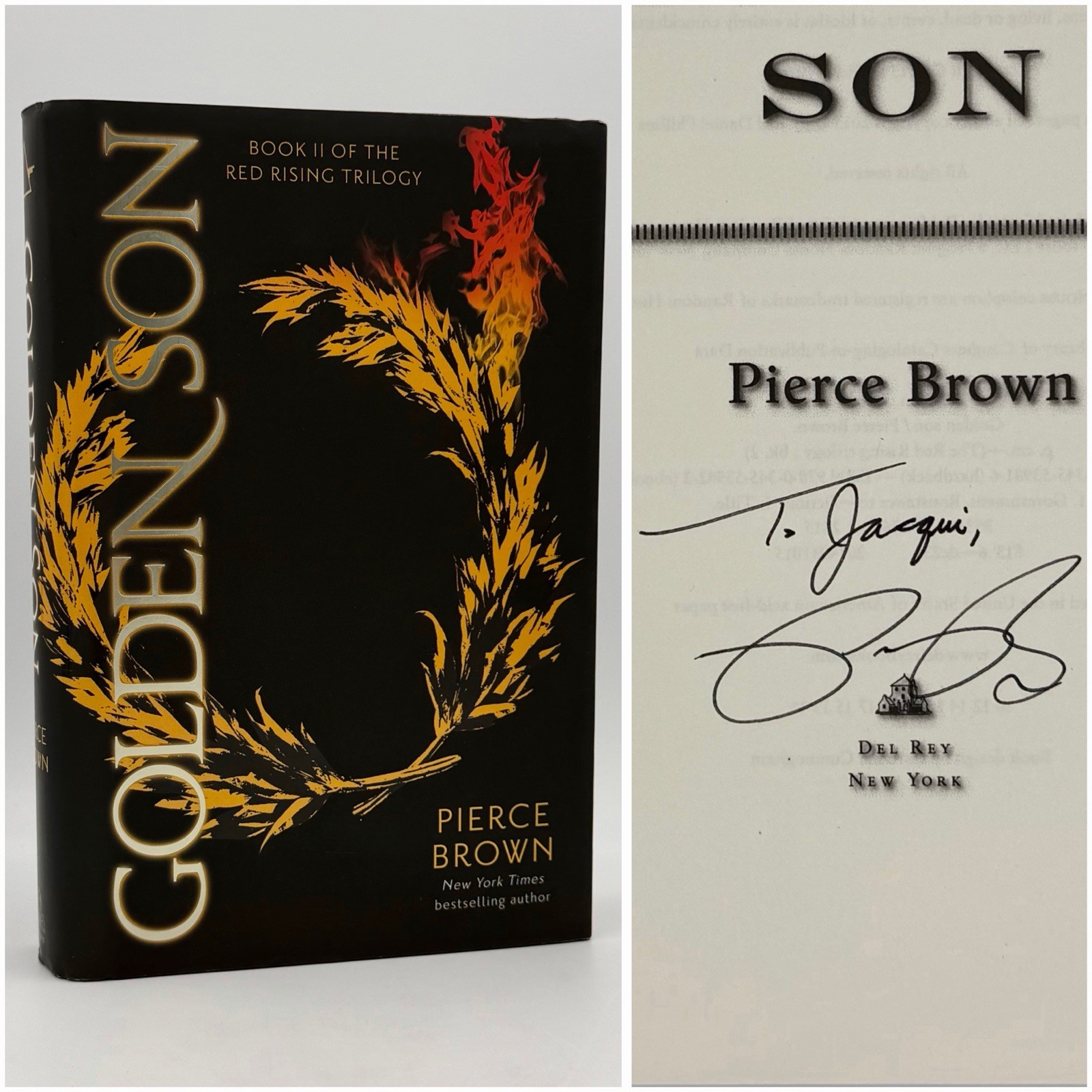 *Signed* Golden Son – Pierce Brown (Del Rey, 2015) 1st edition later print HC