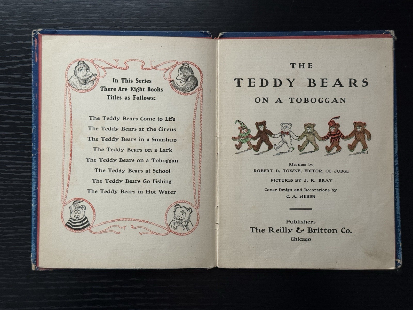 (3) 1907 “The Teddy Bears…” Hardcover Children’s Books The Reilly & Britton Co