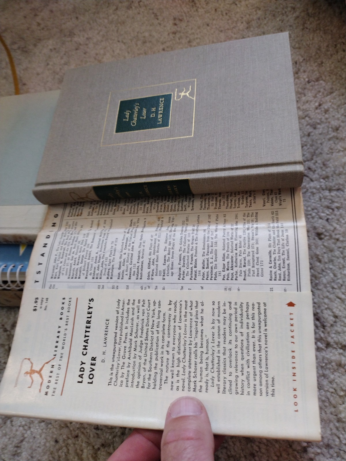Lady Chatterley’s Lover D.H. Lawrence 1959 A Modern Library Book Random House