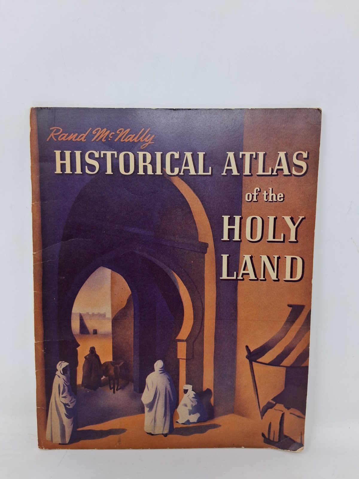 Historical Atlas of the Holy Land Rand McNally VG 1938 PBK 32 pages Color maps