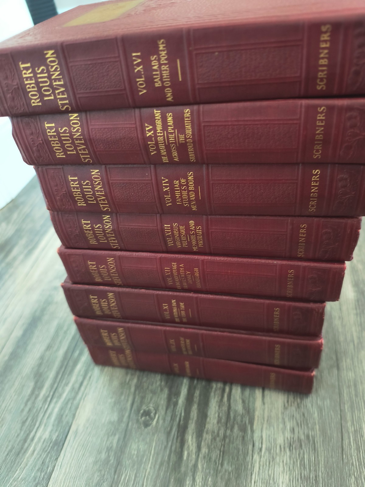 Robert Louis Stevenson 25 Volume Scribner’s 1924 Set Novels, Tales & Letters