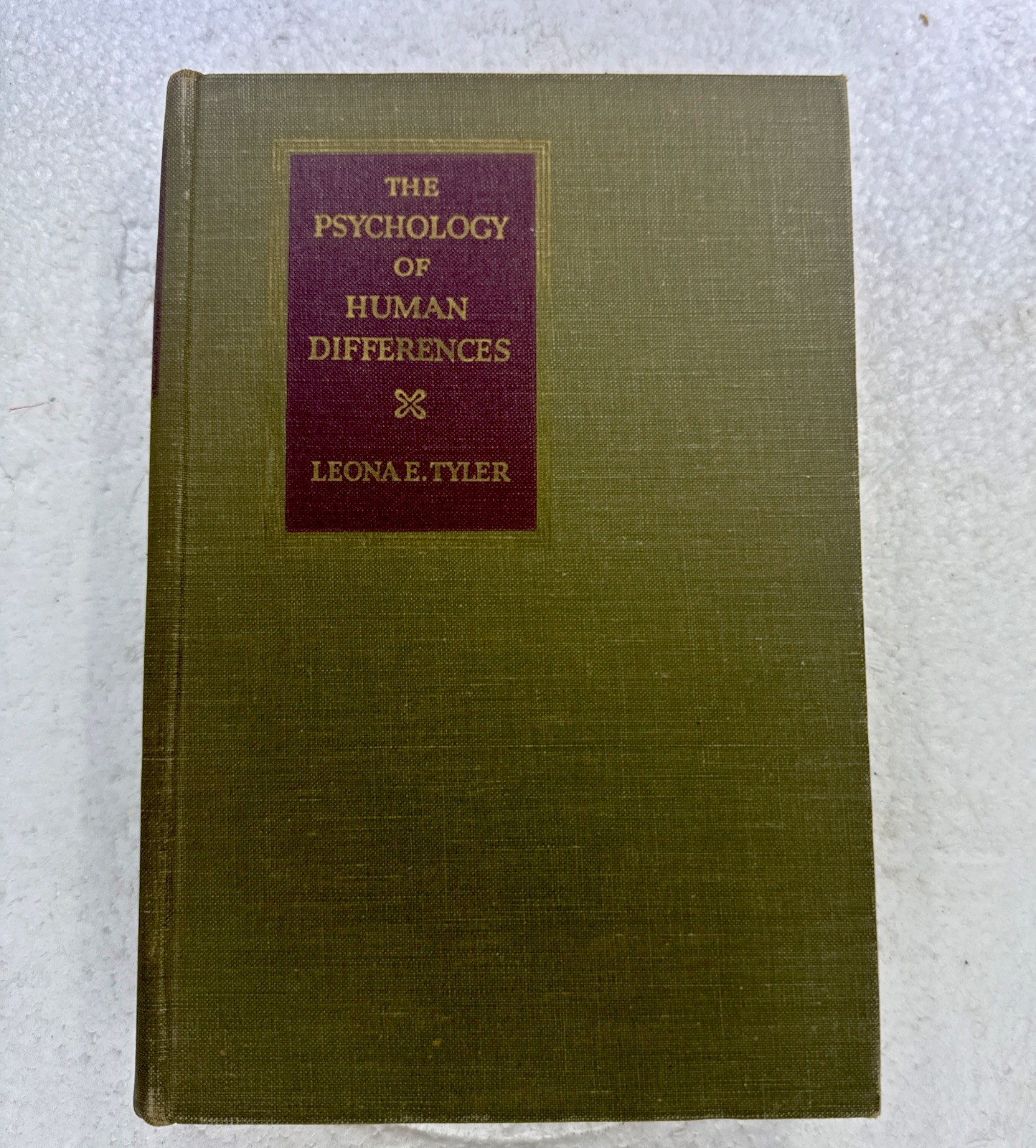 Psychology Of Human Differences,Tyler, 1947 HC, Vintage College Textbook 1st. Ed